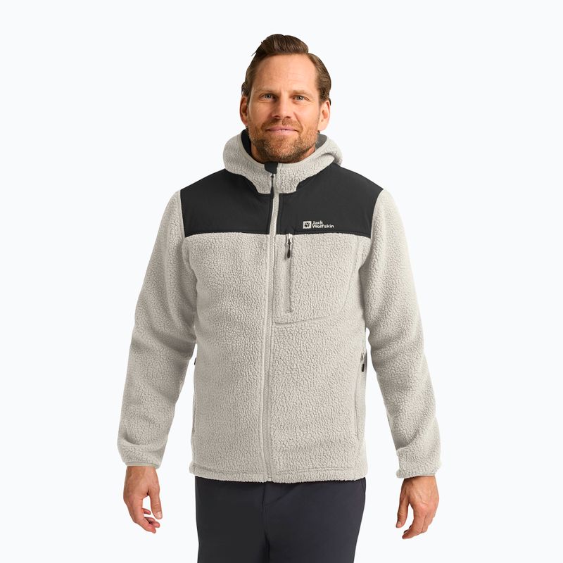 Herren-Fleecejacke Jack Wolfskin Kammweg Pile Fz pale sand