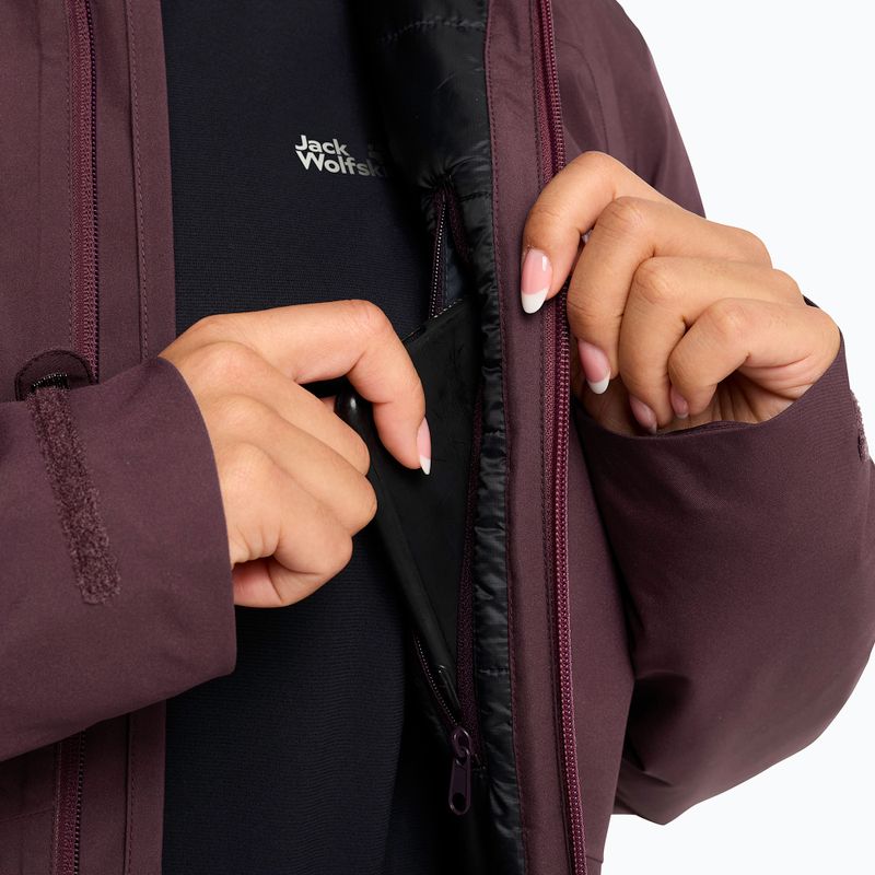 Damen Regenjacke Jack Wolfskin Heidelstein Ins amaranth 4