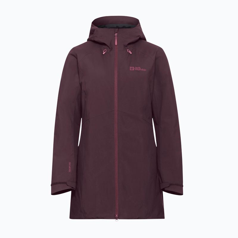 Damen Regenjacke Jack Wolfskin Heidelstein Ins amaranth 7