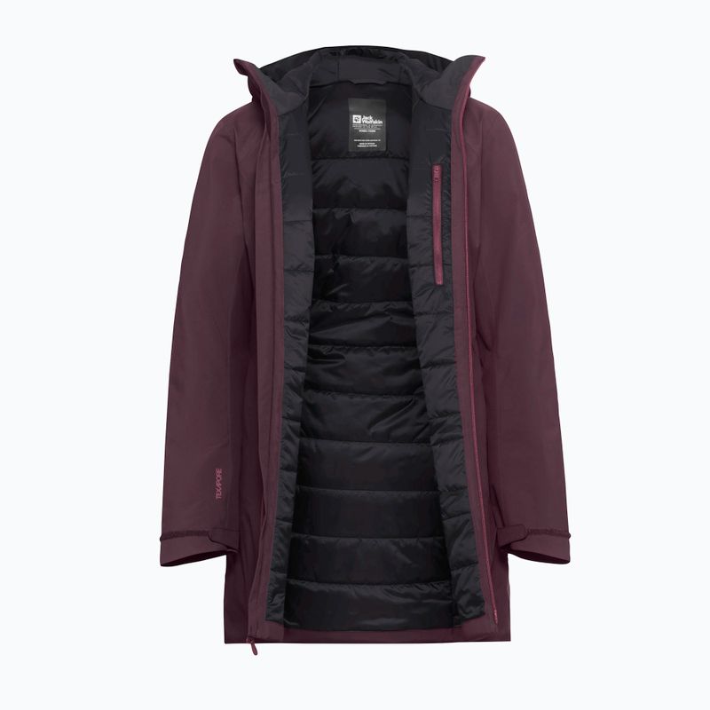 Damen Regenjacke Jack Wolfskin Heidelstein Ins amaranth 9
