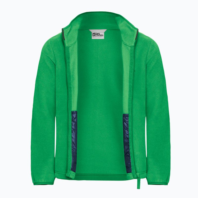 Fleece Hoodie Sweatshirt Kinder Jack Wolfskin Taunus mystic green 3