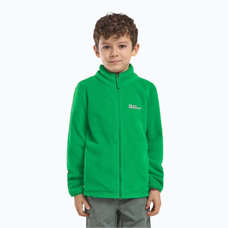 Fleece Hoodie Sweatshirt Kinder Jack Wolfskin Taunus mystic green 7