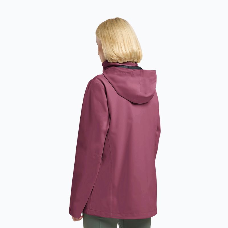 Damen Regenjacke Jack Wolfskin Trailtime 2L raisin 3