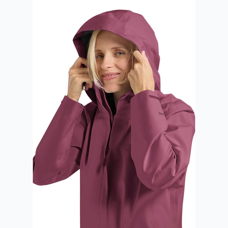 Damen Regenjacke Jack Wolfskin Trailtime 2L raisin 5