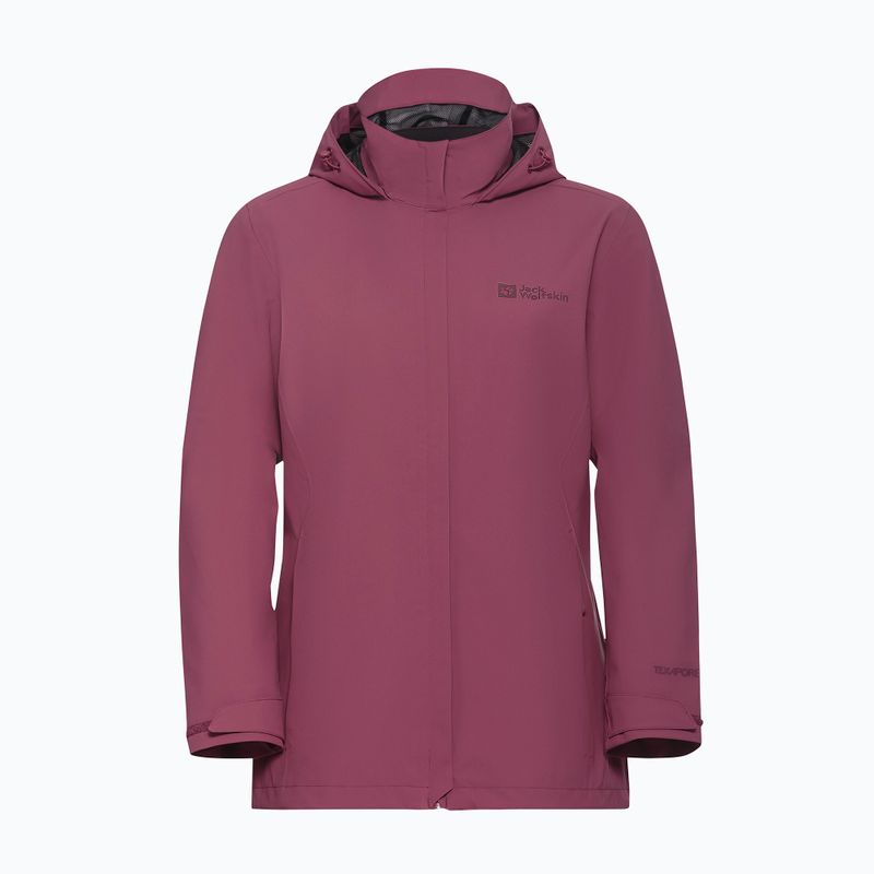 Damen Regenjacke Jack Wolfskin Trailtime 2L raisin 8