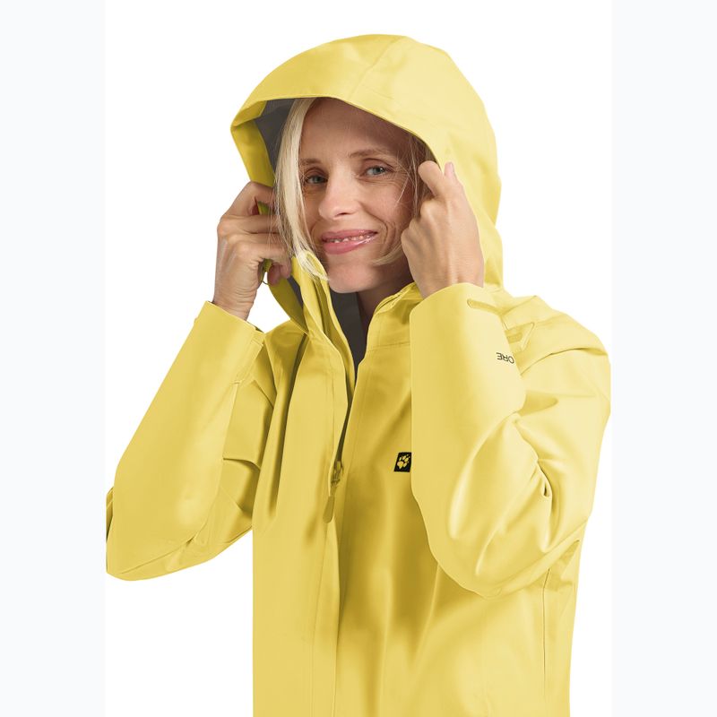 Damen Regenjacke Jack Wolfskin Trailtime 2L lemon ice 5