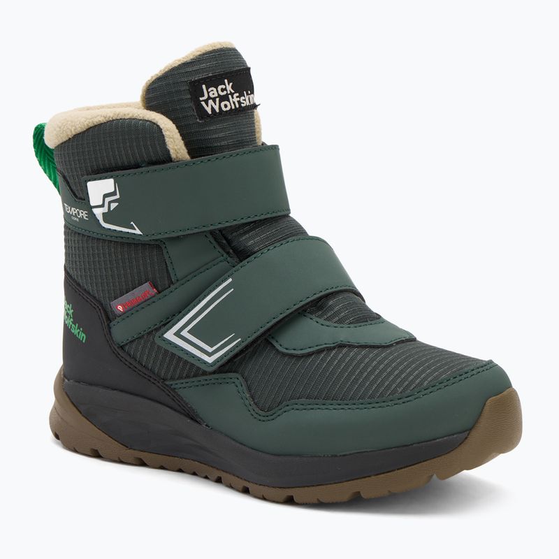 Kinderschuhe Jack Wolfskin Polar Bear-B Texapore Mid Vc mystic green