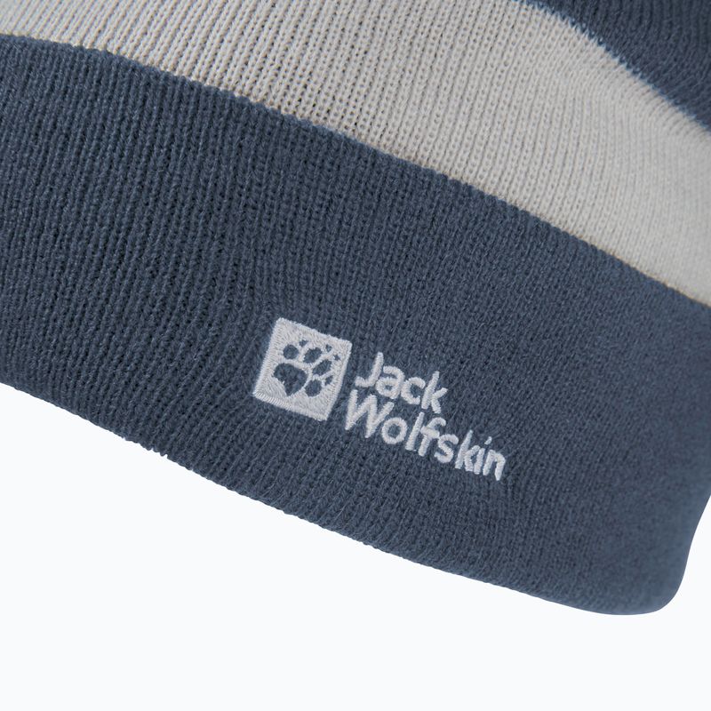 Kinder-Wintermütze Jack Wolfskin Stripy Knit midnight sky 3