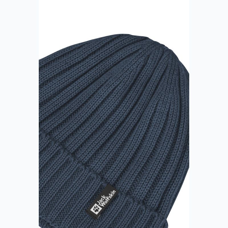 Wintermütze Jack Wolfskin Rib Knit midnight sky 3