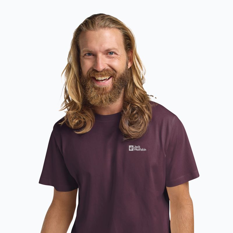 Herren T-Shirt Jack Wolfskin Essential Amaranth 4