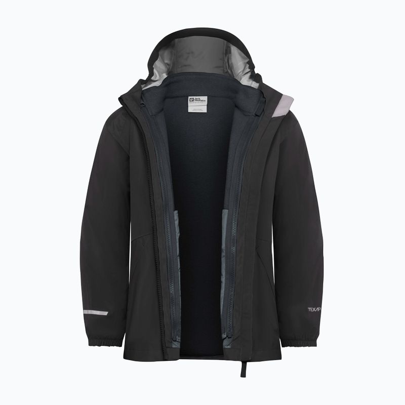 Kinder 3in1 Jack Wolfskin Iceland Jacke 3IN1 schwarz 4