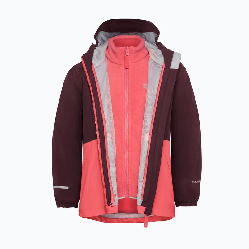 Kinder 3in1 Jack Wolfskin Iceland Jacke sunset coral 3