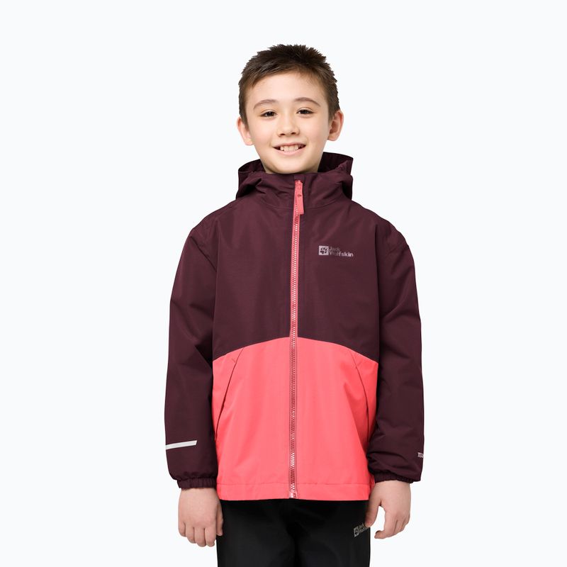 Kinder 3in1 Jack Wolfskin Iceland Jacke sunset coral 13