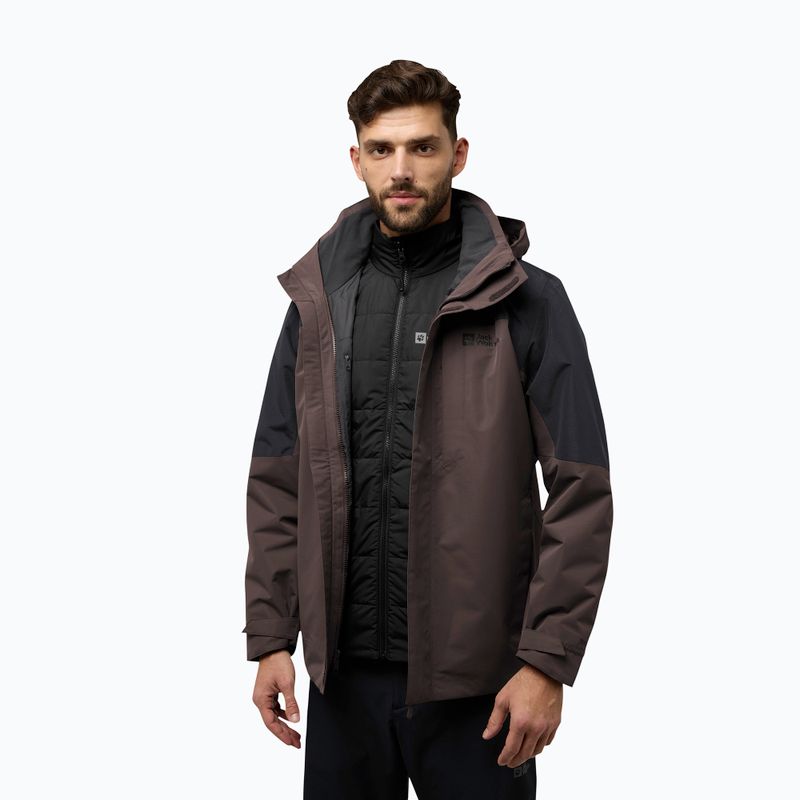 Herren 3in1 Jack Wolfskin Romberg 3In1 peat Jacke