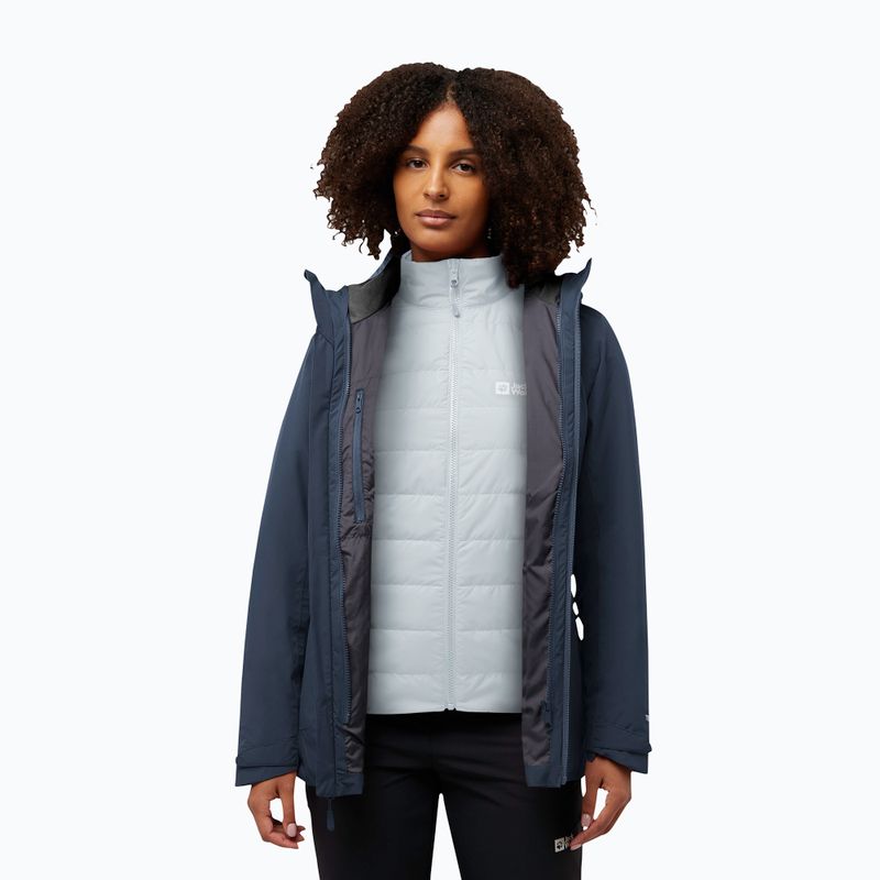 Damen 3-in-1 Jacke Jack Wolfskin Hunberg 3In1 midnight sky 3