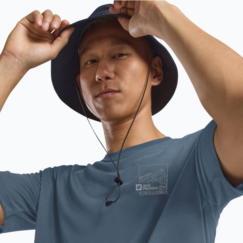 Herren-T-Shirt Jack Wolfskin Vonnan Graphic peak trail midnight sky 4