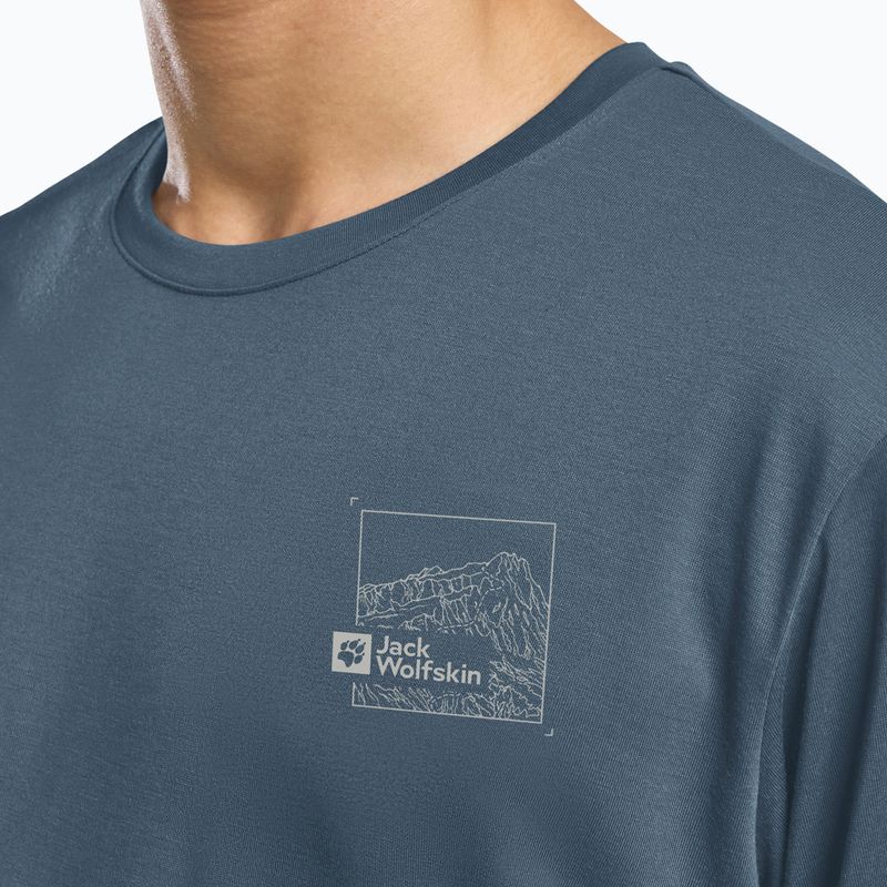 Shirt Herren Jack Wolfskin Vonnan Graphic peak trail midnight sky 5