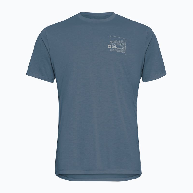 Herren-T-Shirt Jack Wolfskin Vonnan Graphic peak trail midnight sky 6