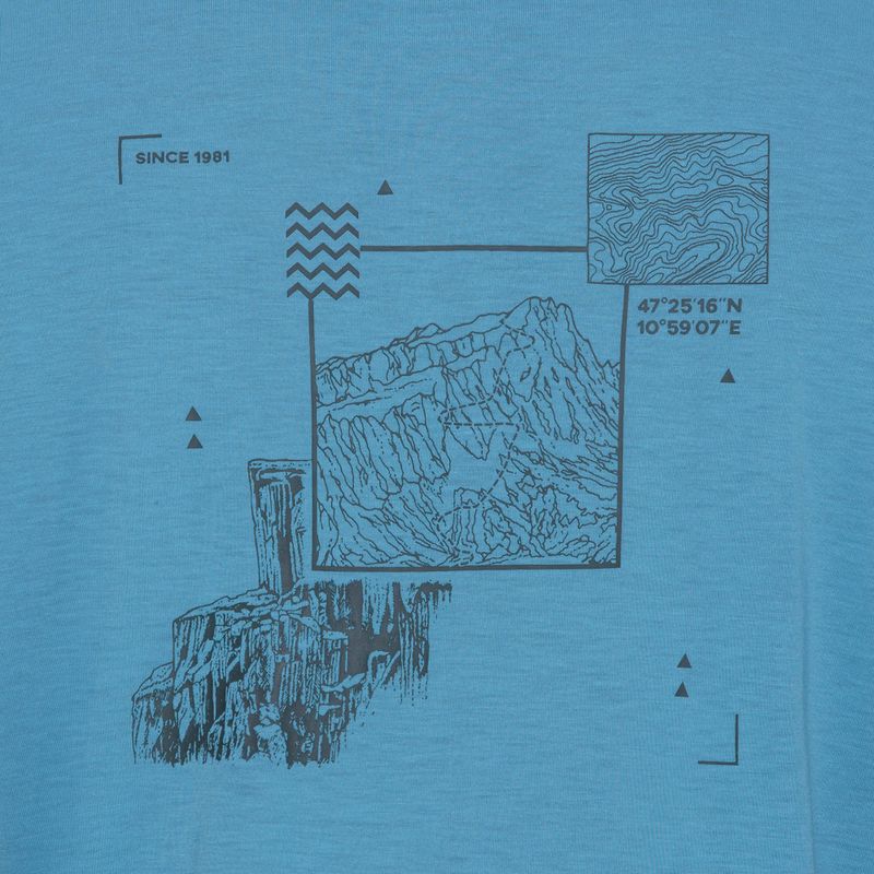 Herren-T-Shirt Jack Wolfskin Vonnan Graphic peak trail himmelblau 8