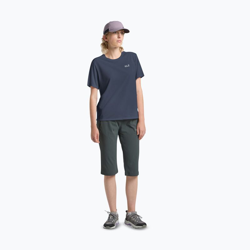 Damen-Trekking-T-Shirt Jack Wolfskin Vonnan midnight sky 2