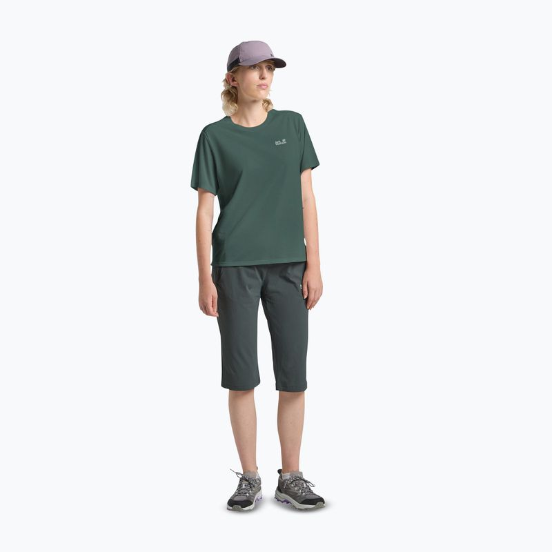 Damen-Trekking-T-Shirt Jack Wolfskin Vonnan sago palm 2