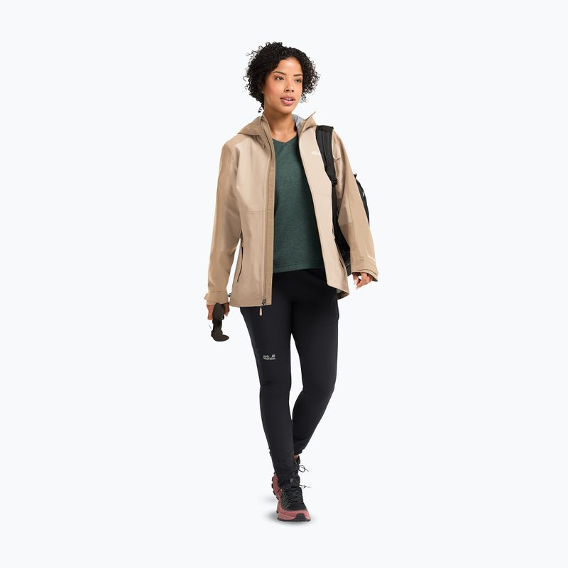 Regenjacke Damen Jack Wolfskin Wildbound 2L oyster 2
