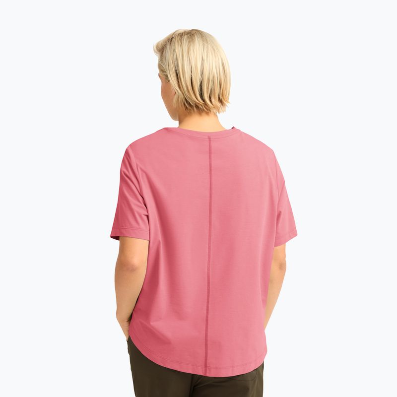 Trekkingshirt Damen Jack Wolfskin Travel T evening rose 3