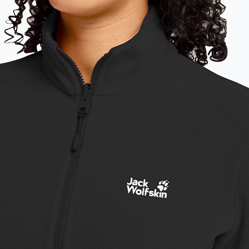 Fleecejacke für Damen Jack Wolfskin Taunus 100 Full Zip black 4