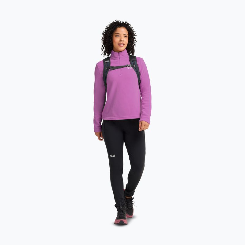 Fleecejacke für Damen Jack Wolfskin Taunus 100 Half Zip foxglove 2