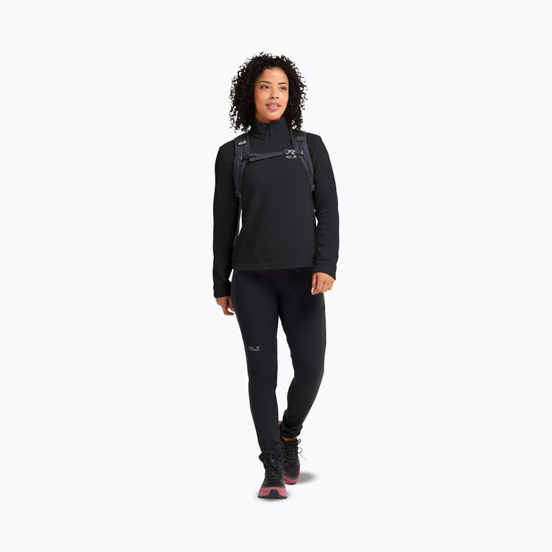 Fleecejacke für Damen Jack Wolfskin Taunus 100 Half Zip black 2