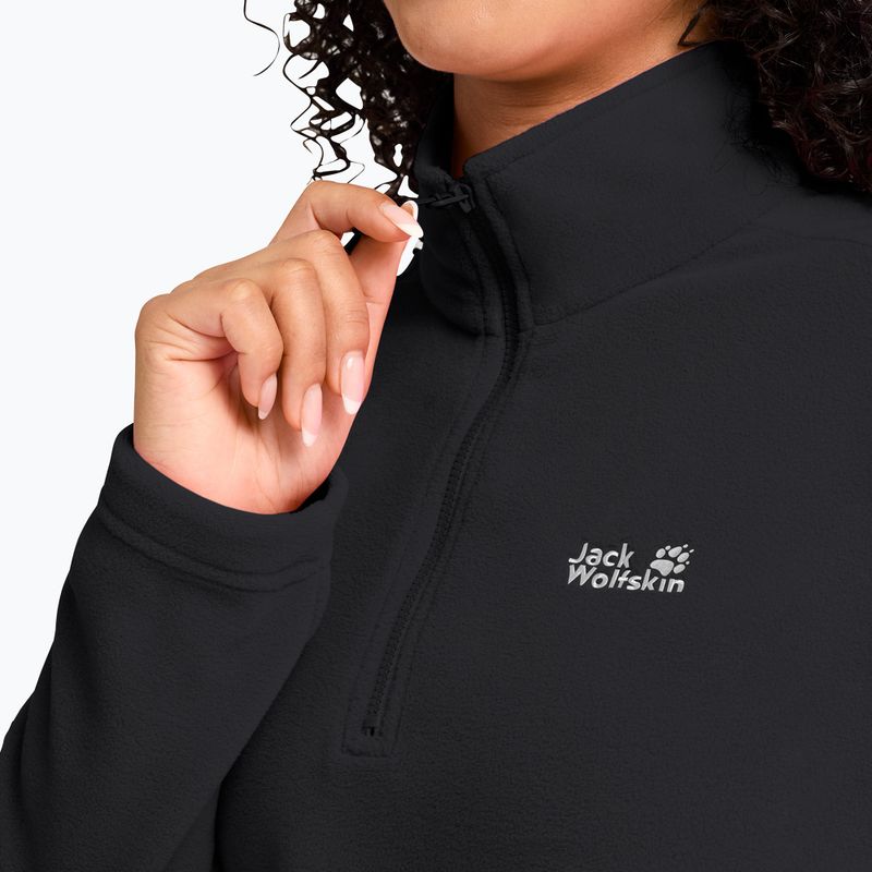 Fleecejacke für Damen Jack Wolfskin Taunus 100 Half Zip black 4