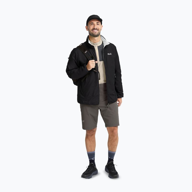 Gefütterte Herrenjacke Jack Wolfskin Trail Light Ins 2IN1 black 2