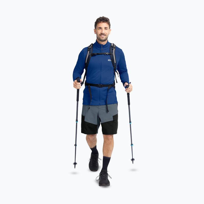 Herren-Trekkingsweatshirt  Jack Wolfskin Litestride Full Zip blue orchid 2