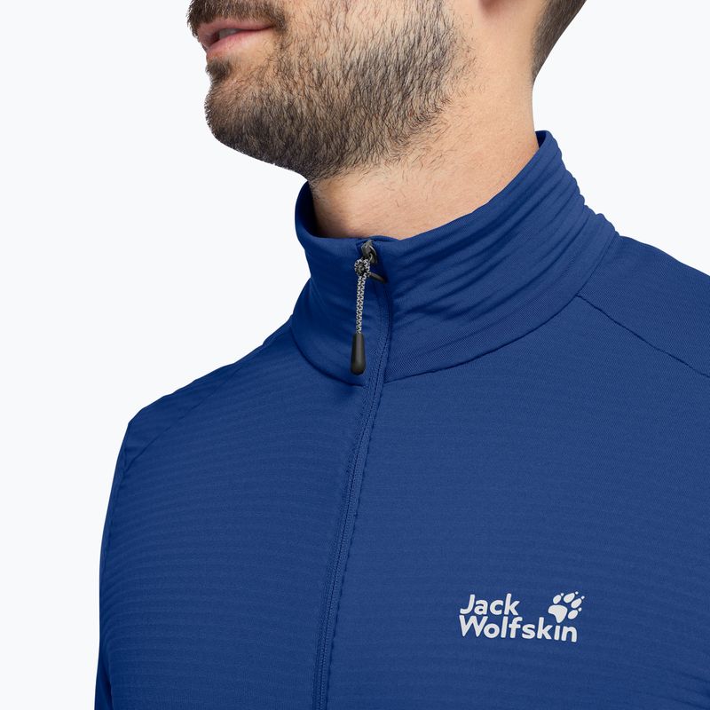 Herren-Trekkingsweatshirt  Jack Wolfskin Litestride Full Zip blue orchid 4