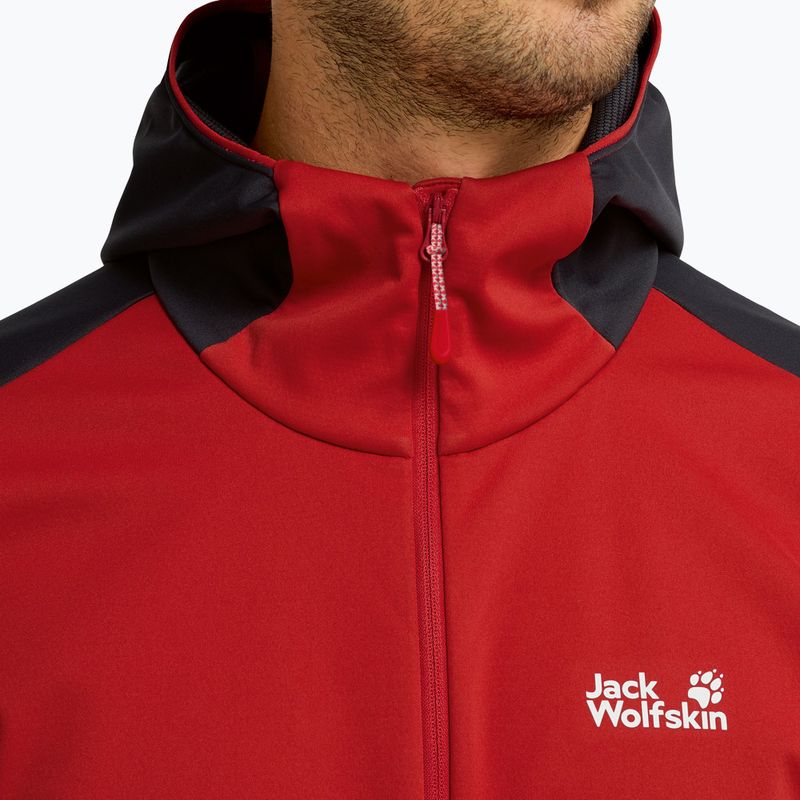 Softshell-Jacke für Herren Jack Wolfskin Skyvail siren red 4