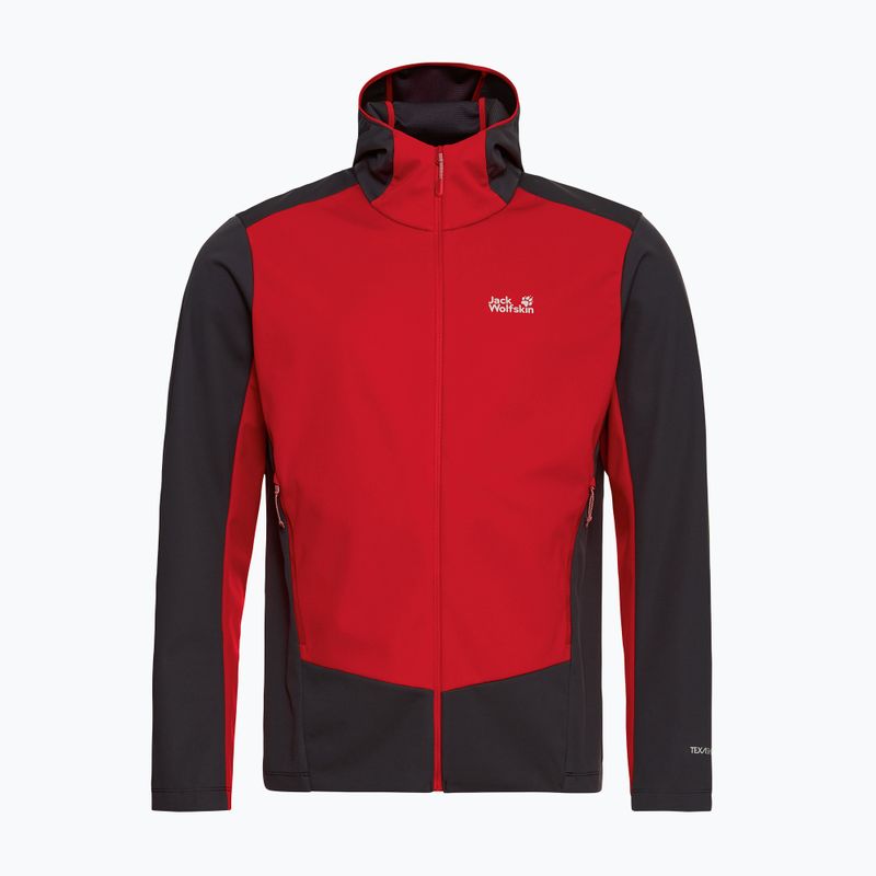 Softshell-Jacke für Herren Jack Wolfskin Skyvail siren red 7