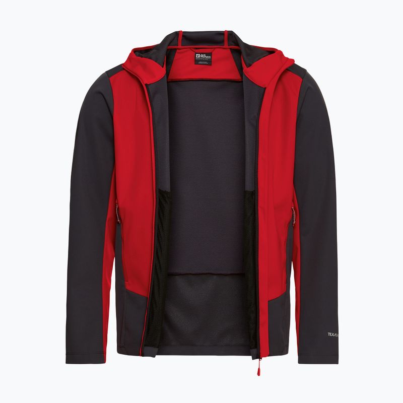Softshell-Jacke für Herren Jack Wolfskin Skyvail siren red 9