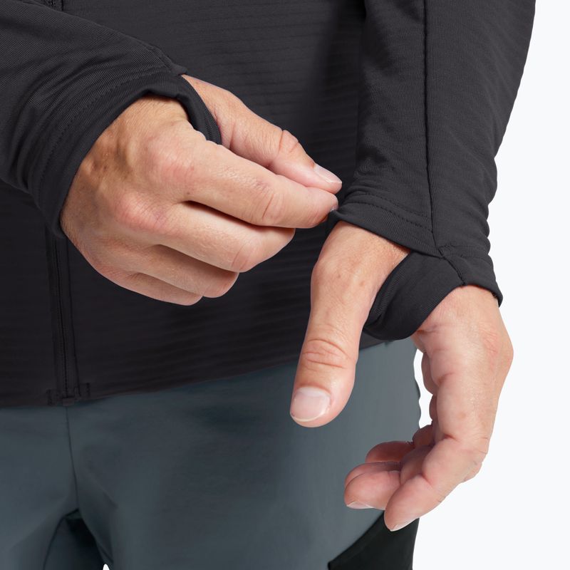 Herren-Trekkingsweatshirt  Jack Wolfskin Litestride Full Zip black 5