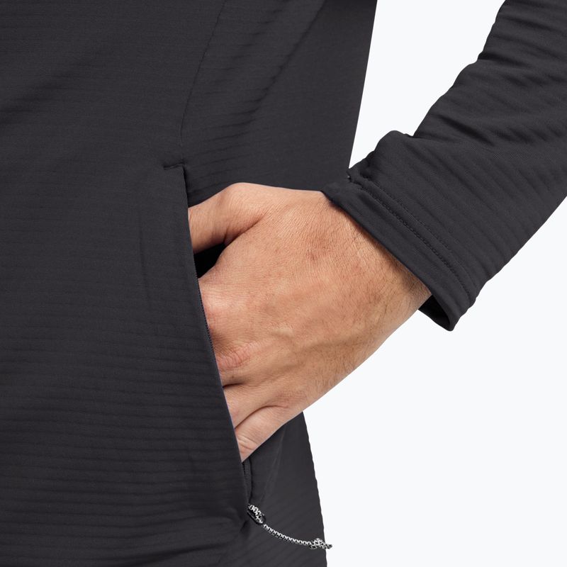 Herren-Trekkingsweatshirt  Jack Wolfskin Litestride Full Zip black 6