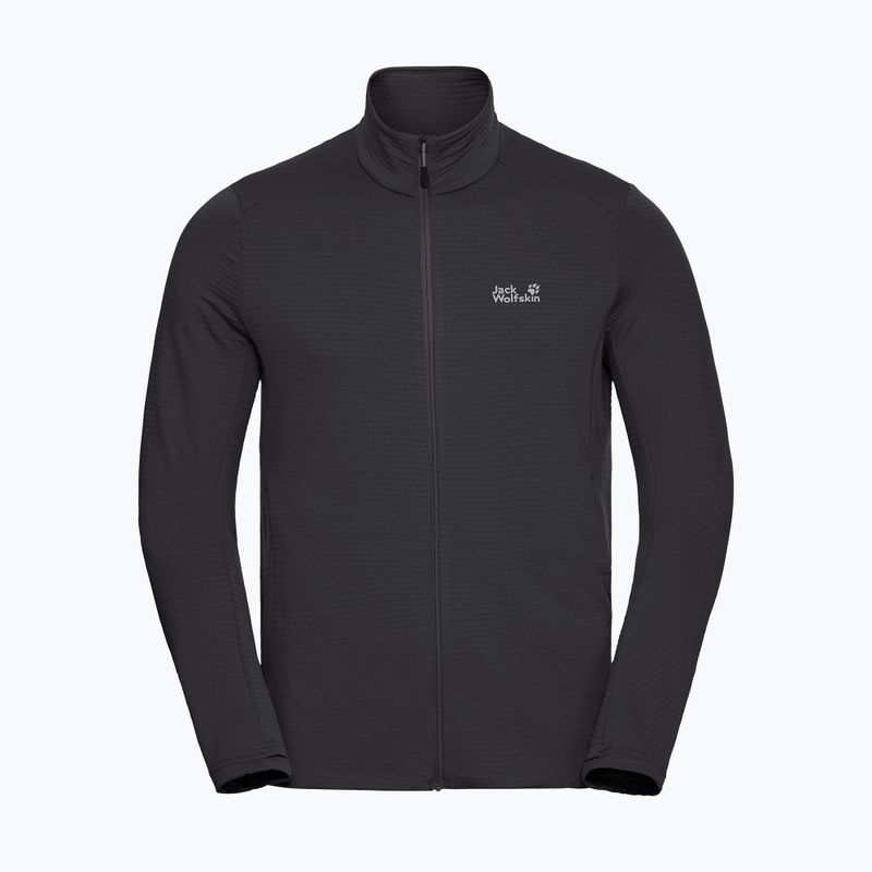 Herren-Trekkingsweatshirt  Jack Wolfskin Litestride Full Zip black 7