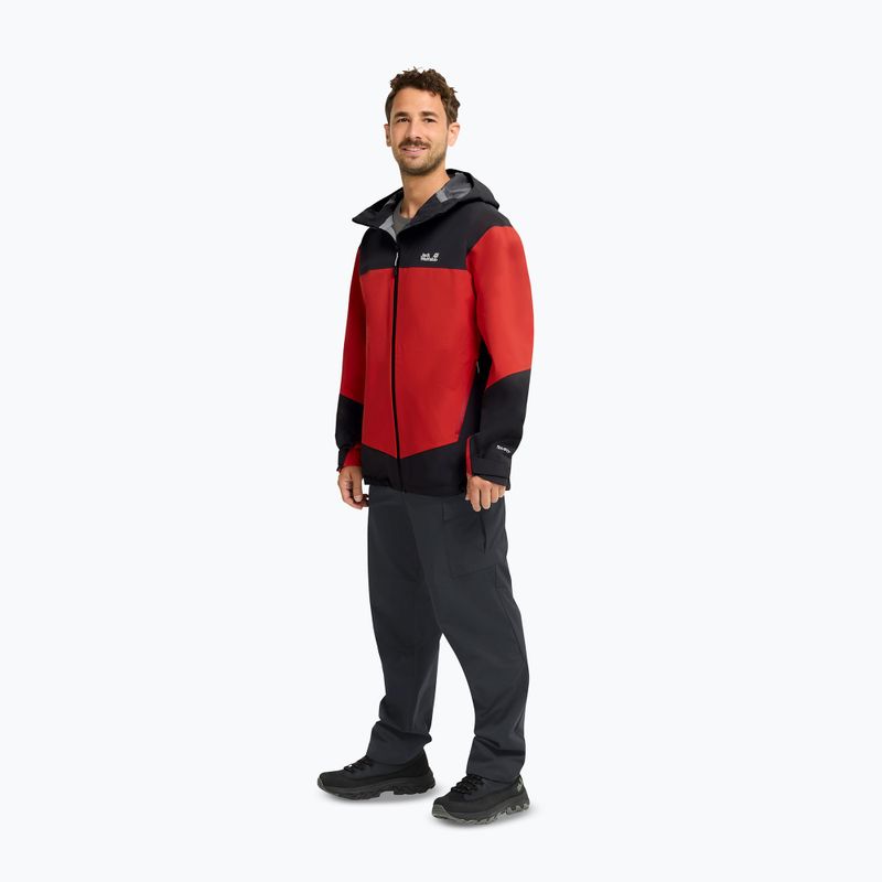 Regenjacke Herren Jack Wolfskin Rockpaw 3L siren red 2