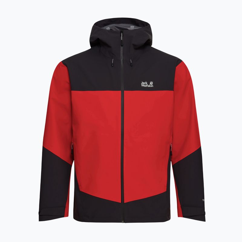 Herren-Regenjacke Jack Wolfskin Rockpaw 3L siren red 7