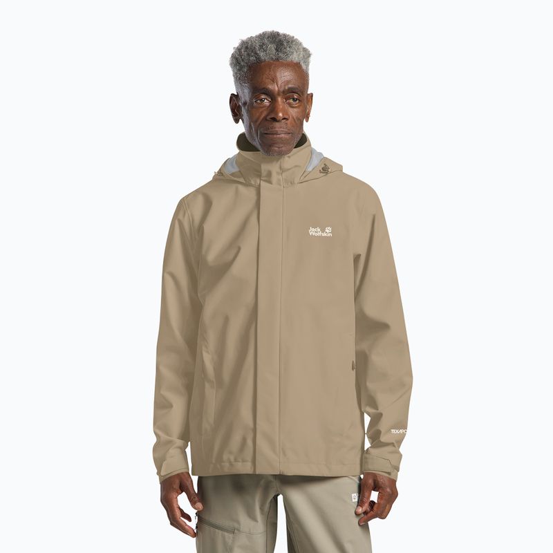 Herren-Regenjacke Jack Wolfskin Trailtime 2L hazel wood
