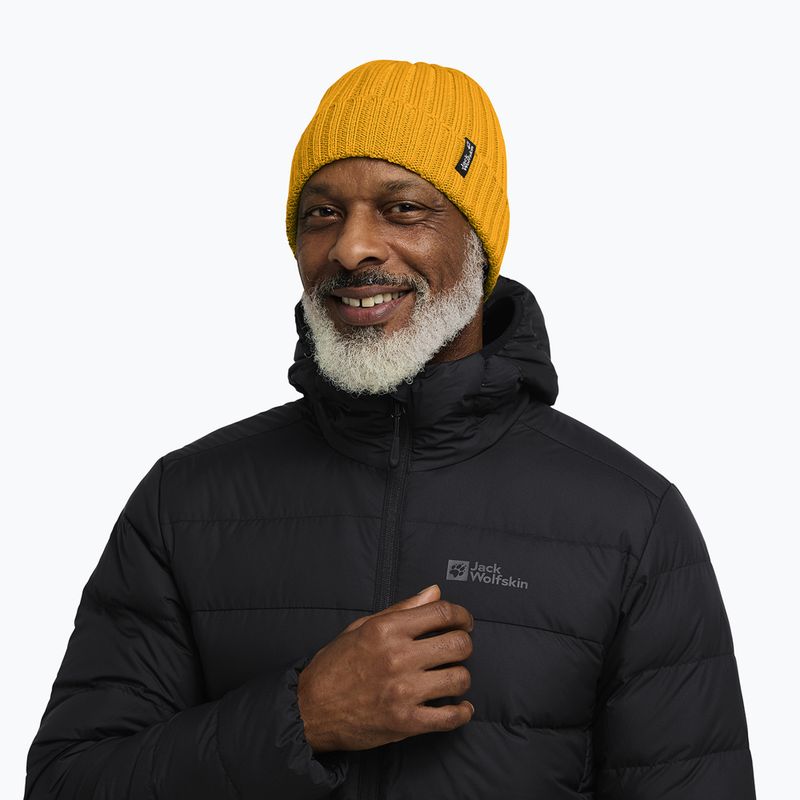 Wintermütze Jack Wolfskin Rib Knit burly yellow jw 5