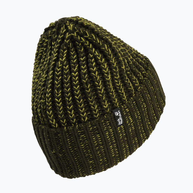 Wintermütze Jack Wolfskin Badge Beanie obsidian moss 2