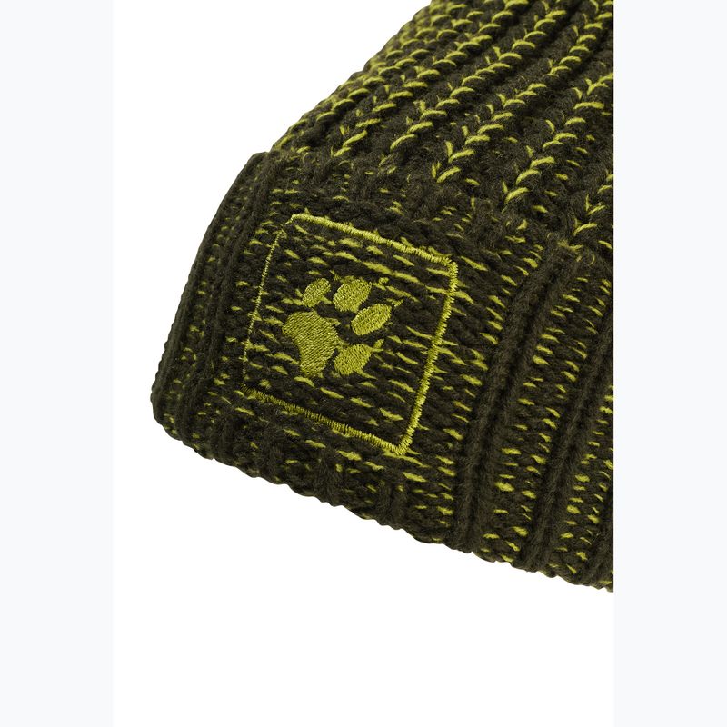 Wintermütze Jack Wolfskin Badge Beanie obsidian moss 3