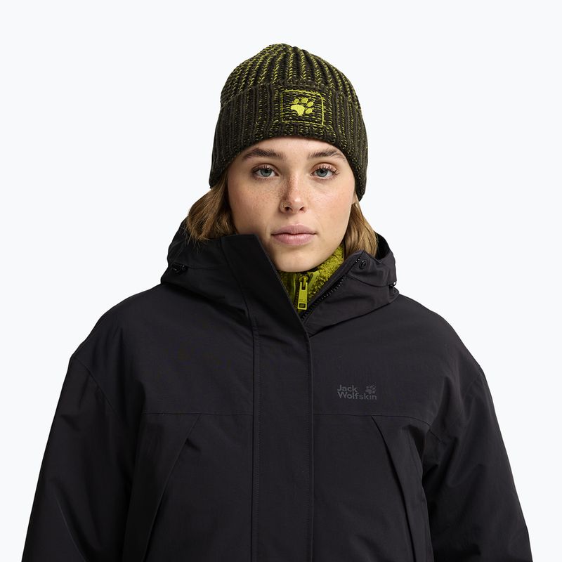 Wintermütze Jack Wolfskin Badge Beanie obsidian moss 5
