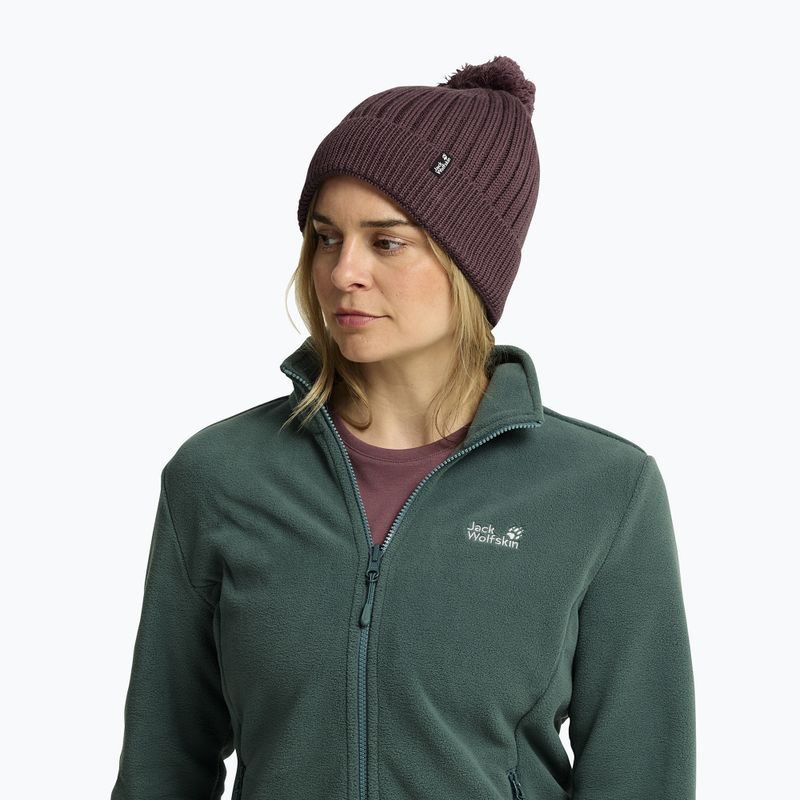 Wintermütze Jack Wolfskin Pom Pom Beanie sheer plum 5