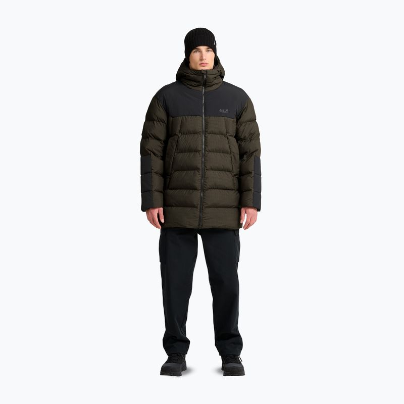 Gefütterte Herrenjacke Jack Wolfskin Icy Hollow Hooded obsidian moss 2