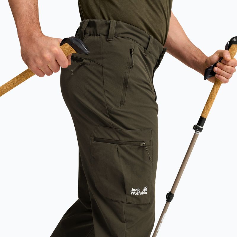 Herren-Trekkinghose Jack Wolfskin Activate Flex obsidian moss 4